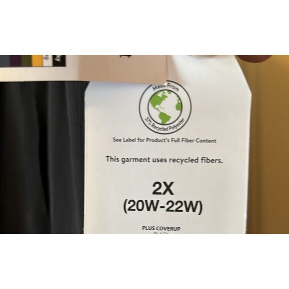 Woman Plus Size Vacation Cover Up Black Pants Time and Tru Size 2X 20w-22w NWT - Picture 4 of 7